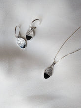 Cargar imagen en el visor de la galería, PACK: Collar + Pendientes aros 14mm bellotera - Plata